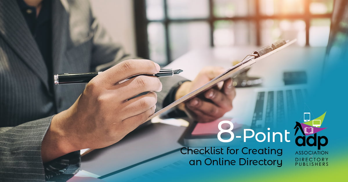 Online directory checklist.